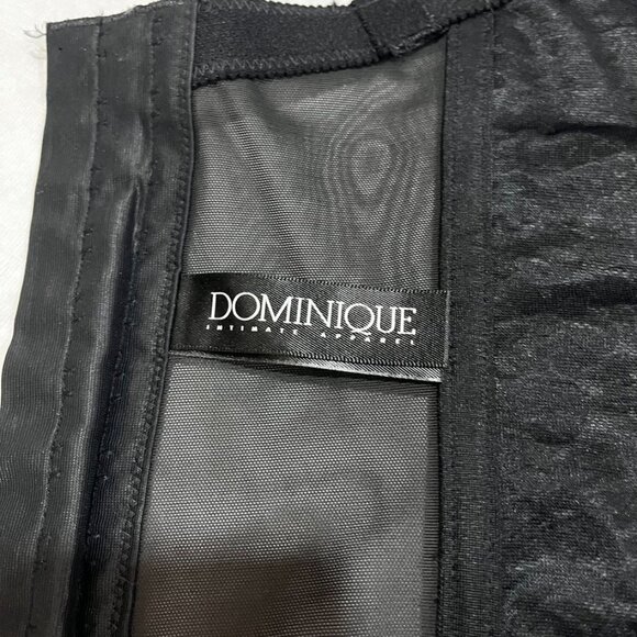 Dominique Lace Longline Bustier Black Firm Shaping Corset Top 38F - Picture 6 of 16